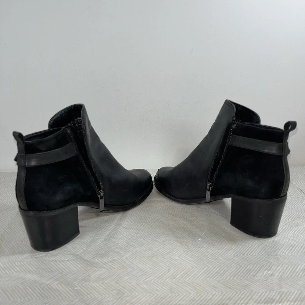 Sperry Women's Ambrose Ankle Boots Size 9.5 M Black‎ Suede Leather STS90524
